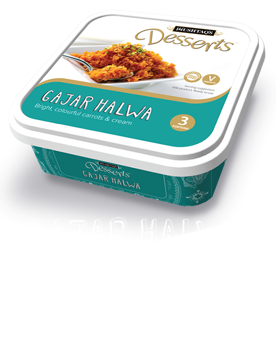 Mushtaqs desserts, Gajar Halwa. Colourful, luxurious desserts of carrots and cream